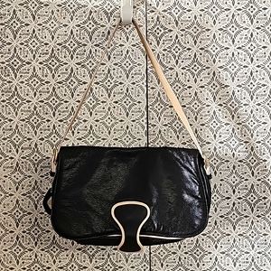 Vintage i Santi genuine leather Made in Italy purse brown with tan accents